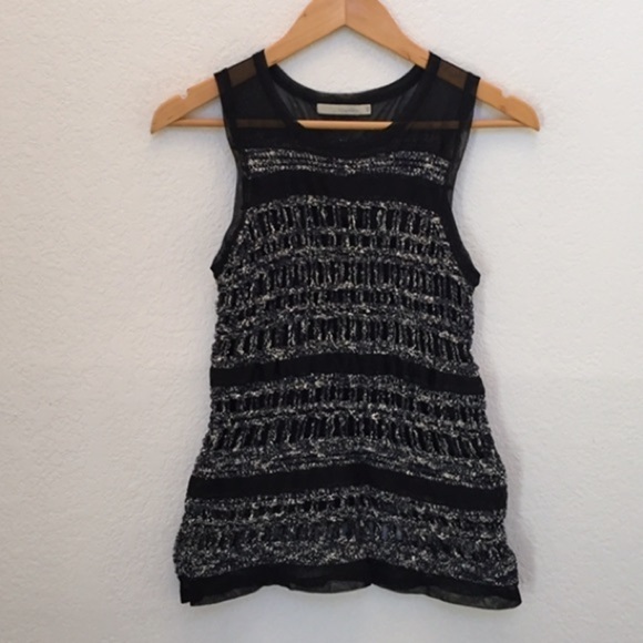 Townsen Nordstrom Tiki Cropped Mesh Sweater - Picture 2 of 6